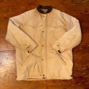Vintage Walls Western Wear Canvas Work Jacket Large Made in USA Duck Chore Coat